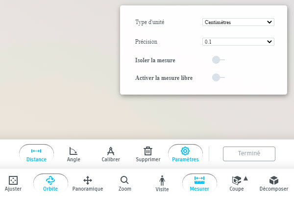 outil de mesure autodesk viewer
